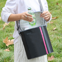 Sac isotherme rectangulaire portable extra large en tissu Oxford épaissi, écologique et léger, pour pique-nique et toutes saisons