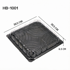 Boîte d'emballage carrée durable pour pain, desserts, sushis, boîte à emporter pour supermarché, boîte en plastique PET blister - Product Image 2