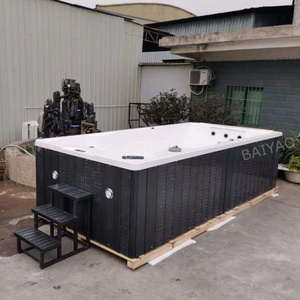 Grande piscine multifonction en acrylique pour l'extérieur avec système <span class=keywords><strong>de</strong></span> jets à contre-courant et sièges massants pour la remise en forme à domicile - Product Image 4