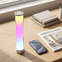 Lampe de Chevet 3600mAh RGBIC avec Télécommande via Application, Synchronisation Musicale et Lumière Ambiante pour Chambre et Restaurant – Idéale pour les Acheteurs en Gros