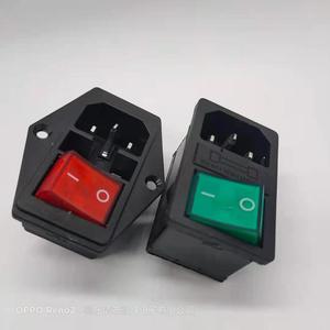C14 AC macho montaje en panel 110V-250V conector de toma de corriente CA con fusible e interruptor basculante conector hembra para adaptador de CA - Product Image 5