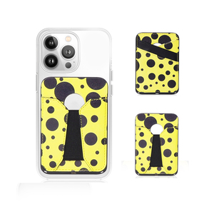 Cartera de bolsillo para tarjeta de crédito de 3 capas, bolsa adhesiva magnética para efectivo, tarjetero de sublimación de cuero personalizado a granel para la parte posterior de la caja del teléfono - Product Image 2