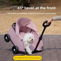 Poussette pliable légère et compacte pour chiens, chats et chiens de petite taille - Utilisation en extérieur