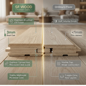 <span class=keywords><strong>Parquet</strong></span> préfini en chêne blanc SF, style français moderne, multicouche, chevron, surface brossée, laqué UV, système de pose par clic 5+ - Product Image 4