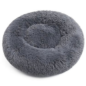 Hot Sale Beliebte Plüsch Donut Runde Hunde bett Drops hipping Weiches wasch bares Katzen bett Abnehmbares Haustier kissen - Product Image 1