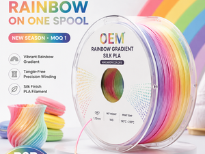 Filamento PLA Seda Degradado Arcoíris OEM 1.75mm 1kg para Impresora 3D, Multicolor con Brillo de Seda para Modelos Artísticos, Compatible con Bambu Lab y Creality - Product Image 6