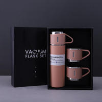 Vente en gros usine : Coffret cadeau de bouteilles d'eau isothermes 500 ml en acier inoxydable, pour boissons chaudes et froides, avec gobelet et thermos à thé sous vide