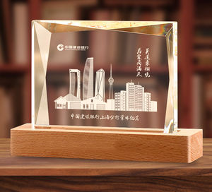 K-6028厂家批发高品质K9水晶立方体定制3D激光水晶玻璃相框立方体 - Product Image 1