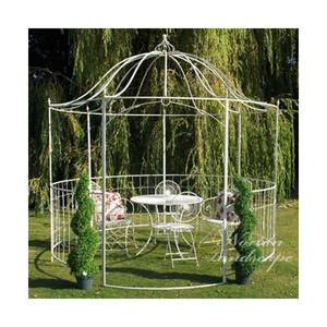 شرفة حديقة حديثة عالية الجودة على الطراز الغربي مستديرة لحام العريشة الحديد المطاوع لديكور الحديقة - Product Image 3