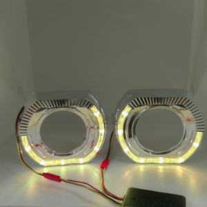 Cubiertas de proyector de tipo deportivo de 2,5 pulgadas y 3,0 pulgadas, Color mágico RGB LED Ojo de Ángel Blanco/Decoración de doble Color 12V para BMW nuevo - Product Image 3