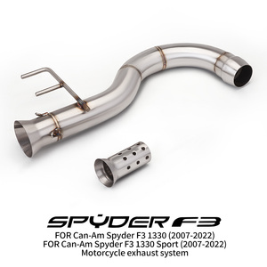 Tuyaux d'échappement pour <span class=keywords><strong>moto</strong></span> Can-Am <span class=keywords><strong>Spyder</strong></span> F3 1330 Sport Begrenzte Tourer Roadster, tuyau de liaison F3 avec DB killer - Product Image 3