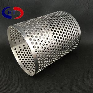 OEM làm 304 316 316L vuông hình tròn SS đục tấm lọc màn hình ống đục lỗ tròn lỗ lọc xi lanh nước Bộ lọc - Product Image 4