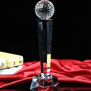 Trofeo de Golf de Cristal K9 en Blanco al por Mayor, Trofeo de Bolas de Golf de Cristal con Grabado Láser 3D Personalizado para Eventos Deportivos de Golf - Product Image 4