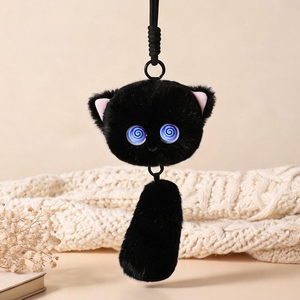 Portachiavi Interattivo AI a Forma di Gatto in Peluche Morbido, Giocattolo Parlante Intelligente con Occhi LED Controllabili tramite App, Regalo per Ragazze - Product Image 1