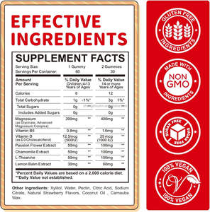 Private Label Magnesium Kalmerende Gummies Supplement Kinderen Magnesium Gummies Met Vitamine B6, D & <span class=keywords><strong>L</strong></span> Theanine Voor Slaapontspanning - Product Image 3