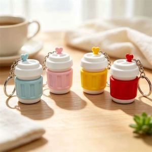 Porte-clés anti-stress imprimé en 3D en forme de tasse à café cœur, jouet sensoriel mignon en PLA écologique, à pression, pour cadeau - Product Image 1