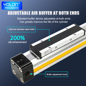 Поршневой цилиндр Parker OSP Rodless, серия, размер 25, 32, 40, 50, 63, 80, алюминиевый воздушный цилиндр двойного действия, новое состояние, поршневой сердечник, пневматическая мощность - Product Image 3