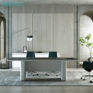 Modern Luxury Electric Adjustable Standing Desk for <b>Office</b> CEO & Directors WOOD Panel Top Executive <b>Table</b> for Hotels - Product Image 1