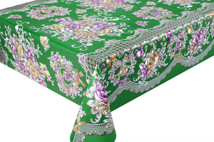 Nappe de luxe imprimée en <span class=keywords><strong>PVC</strong></span>, lin imperméable, nappes pour tables de décoration, pour cheminée en bois, nappe de fabrication de Yiwu - Product Image 6