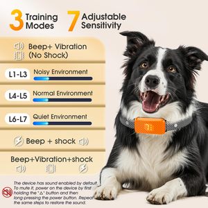 <span class=keywords><strong>Collar</strong></span> Inteligente para Perros con Control de Ladridos, 7 Niveles de Sensibilidad, Suministros de Entrenamiento para Mascotas con 3 Modos de Vibración y Sonido, Resistente al Agua - Product Image 3