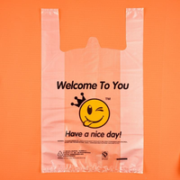 Sacs en plastique imprimés sur mesure, sacs en PE jetables pour épicerie, sacs de shopping transparents pour la vente au détail, emballages pour supermarchés et plats à emporter