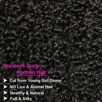 Extensions de cheveux bouclés birmans 12A, 100 % naturels, vierges, non traités, en cheveux humains véritables pour femmes noires, sans perte ni nœuds, peuvent être teints