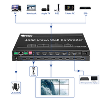 For Corporate Brand Experience Center Support Input 3840X2160 60Hz Output 1920X1080 60Hz 5 Input 9 Output Video Wall Processor