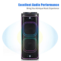 Altavoces DJ BT CH-21206 de Última Generación con Doble Woofer de 12 Pulgadas, 100W, TWS, RGB LED y Micrófonos Inalámbricos Dobles