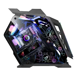 2023 Hot Sale Computer PC Case Gaming USB3.0 ATX Cases Towers Tempered Glass Cabinet With RGB Fan For Desktop Case