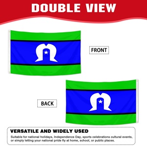 Drapeau en polyester personnalisé de l'île de la Torré, Australie, 3x5 pieds, imprimé numériquement, bannière indigène pour festival du patrimoine, vente en gros - Product Image 3