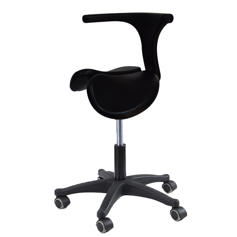 เก้าอี้อานม้าเอนไปข้างหน้า [ขาพลาสติก มีพนักพิง]