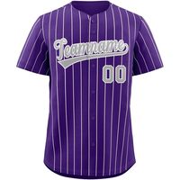 Maillot de baseball personnalisé en twill à rayures fines, chemise boutonnée, nom et numéro personnalisés, nom de l'équipe, unisexe, adulte, évacuation de l'humidité