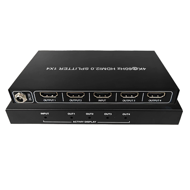 1 in 4 Out Hdmi2.0  4k HDMI Splitter Scaler Output 8bit HDR