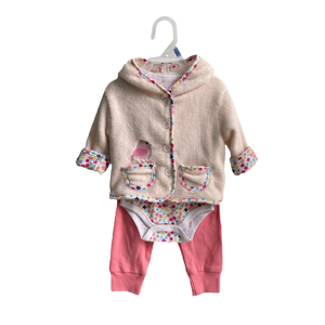 Set di <span class=keywords><strong>abbigliamento</strong></span> per bambina di buona qualità a basso prezzo <span class=keywords><strong>3</strong></span>-6 <span class=keywords><strong>mesi</strong></span> Set di <span class=keywords><strong>abbigliamento</strong></span> per bambini e bambine in cotone <span class=keywords><strong>3</strong></span> pz Set di <span class=keywords><strong>abbigliamento</strong></span> comodo per bambini - Product Image 4