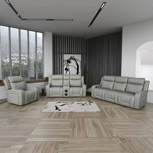 Sofá Reclinable Eléctrico Moderno, Tapizado en Cuero Sintético, Estructura de Madera, Extensible, Plegable, Diseño Ergonómico, Posición Ajustable - Product Image 4