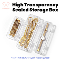 Boîte de rangement pour bijoux en plastique transparent longue et transparente, 275x100x50mm, best-seller, pour colliers, bracelets, bagues, montres