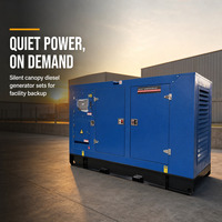 Générateur diesel silencieux 100 kW 125 kVA 50 Hz 480 V sur châssis avec fentes pour chariot élévateur CE