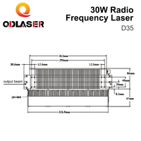 Tube laser CO2 RF QDLASER 30W DAVI 10.6/9.3/10.2um Tube laser CO2 métallique D35 pour machine de gravure et de marquage laser CO2