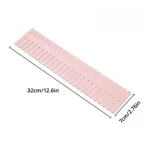 4 pièces de séparateurs de <span class=keywords><strong>tiroir</strong></span> en plastique réglables pour sous-vêtements, chaussettes, organisateur, séparateurs de <span class=keywords><strong>tiroir</strong></span> de rangement découpables en <span class=keywords><strong>DIY</strong></span> - Product Image 2