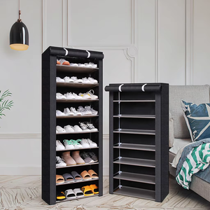 Scarpiera Multistrato Antipolvere, Semplice Assemblaggio in Tessuto Non Tessuto e Tubi in Acciaio per Studenti, Casa o Soggiorno - Product Image 5