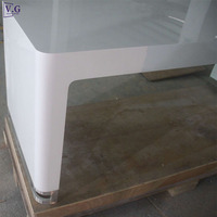 Bureau personnalisé en forme de U Conception simple moderne Surface solide Bureau de bureau à domicile Bureau de haute qualité