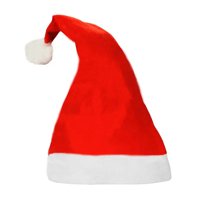 CY 축제 파티 장식 빨간 모자 크리스마스 부직포 부드러운 산타 모자 어린이 성인 클래식 산타 클로스 크리스마스 모자