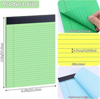 Buku Catatan Premium 8.5x11 Inch Berlubang Mikro, 36 Lembar, Garis Lebar, untuk Kantor dan Rumah