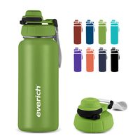 Bouteille d'eau isotherme à double paroi en acier inoxydable 304 avec logo personnalisé, couvercle verrouillable sans BPA, pour le sport et les activités de plein air