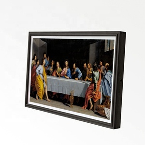 Cheapest Hd <b>Wifi</b> Digital Photo Frame Touch Screen Digital Picture Frame NFT Wooden Clock Wood Acrylic Video Frame Ce Rohs - Product Image 2