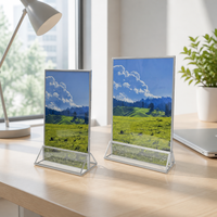Porte-cartes de visite personnalisé en acrylique, support de numéro de table, support de plaque nominative de bureau, support transparent