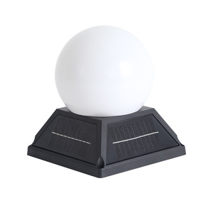 Lampe solaire à pilier Xinyao pour extérieur, avec télécommande, lampe boule de lune pour cour, villa, portail - Product Image 5