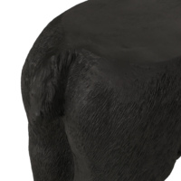 Statue d'ours noir en résine, décoration multifonctionnelle pour table d'appoint, jardin, cour et pelouse