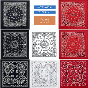 Bandane Grandi 100% Cotone 27" X 27" per Uomo e Donna, Bandane Etniche <span class=keywords><strong>Multiuso</strong></span>, Fasce per Capelli, Foulard Quadrato - Product Image 1