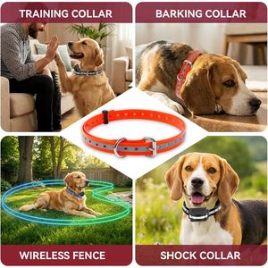 Tairro TPU Dog <b>Collar</b> Replacement Strap Reflective Orange Adjustable Waterproof Durable All Breed Sizes - Product Image 6